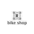 Bike part vector logo for bike shop letter R