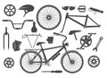 Bike parts isolated