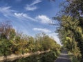 Bike path at Busto Garolfo along the canal Villoresi Royalty Free Stock Photo