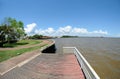 Bike path near the fortress of SÃÂ£o JosÃÂ© do AmapÃÂ¡ Royalty Free Stock Photo