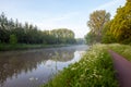 Bike path next to the river Royalty Free Stock Photo