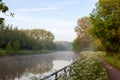 Bike path next to the river Royalty Free Stock Photo