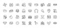 Bike path, Route and Face detection line icons pack. For web app. Line icons. Vector