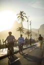 Bike Path Sidewalk Ipanema Beach Rio de Janeiro Brazil Royalty Free Stock Photo