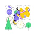 Bike paths network abstract concept vector illustration. Royalty Free Stock Photo