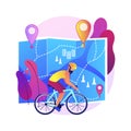 Bike paths network abstract concept vector illustration. Royalty Free Stock Photo