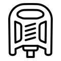 Bike pedal icon, outline style