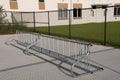 Bike Rack at Elementary School Royalty Free Stock Photo