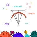 Bike rack filled line icon, simple illustration