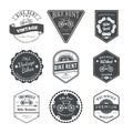 Bike Rent Label and Badges Design. Vector Royalty Free Stock Photo