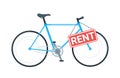 Bike rental business vector illustration