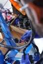 Bike repair service of the wheel. Royalty Free Stock Photo