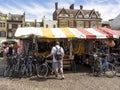 Bike Repair Stall at the the historic market in Market Square Royalty Free Stock Photo