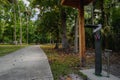 Bike repair station on bike path at Big Tree park trailhead in Longwood Florida Royalty Free Stock Photo