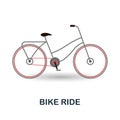 Bike Ride icon. 3d illustration from outdoor recreation collection. Creative Bike Ride 3d icon for web design, templates