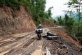 Bike Ride through muddy dirt road