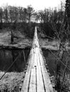 Bike ride.Old bridge Royalty Free Stock Photo