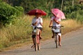 A bike ride in the sune Royalty Free Stock Photo