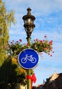 Bike road sign