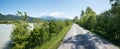 bike route along Inn river, upper bavaria landscape