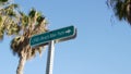 Bike Route green road sign in California, USA. Bicycle lane singpost. Bikeway in Oceanside pacific tourist resort. Cycleway Royalty Free Stock Photo