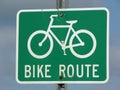 Bike Route Sign Royalty Free Stock Photo