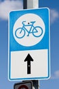 Bike route sign Royalty Free Stock Photo