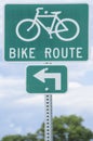 Bike Route Sign Royalty Free Stock Photo