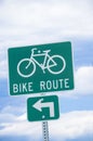 Bike Route Sign Royalty Free Stock Photo