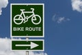 Bike Route Sign