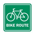 Bike route sign