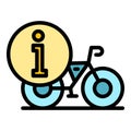 Bike share info icon vector flat Royalty Free Stock Photo