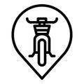 Bike share location icon outline vector. Smart transport Royalty Free Stock Photo