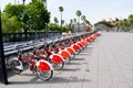 Bike Sharing in Barcelona Spain Royalty Free Stock Photo