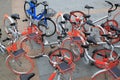 Bike sharing in china Royalty Free Stock Photo