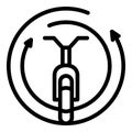 Bike sharing icon outline vector. Smart transport Royalty Free Stock Photo