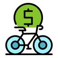 Bike sharing icon vector flat Royalty Free Stock Photo