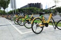 Bike-sharing in china Royalty Free Stock Photo