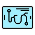 Bike sharing route icon vector flat Royalty Free Stock Photo