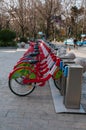 Bike sharing scheme in China Royalty Free Stock Photo