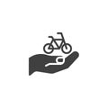 Bike sharing service vector icon Royalty Free Stock Photo