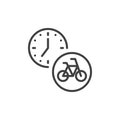 Bike sharing time line icon Royalty Free Stock Photo