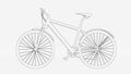 bike sketch on white background hand drawn artistic Royalty Free Stock Photo