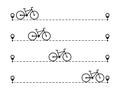 Bike with start and finish point set