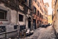 the bike in the street Royalty Free Stock Photo