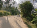 Bike street first person view scooter asia thailand urban city ride Royalty Free Stock Photo