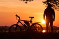 Bike at sunset