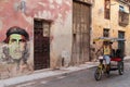 Bike taxi in a street of Havana