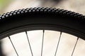 Bike Tire and Spokes Biking Wheel Royalty Free Stock Photo