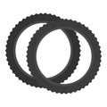 Bike tires icon cartoon vector. Sport equipment